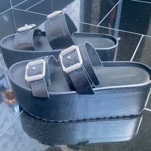New never worn ALL SAINTS platform sandals.